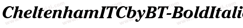 CheltenhamITCbyBT-BoldItalic字体转换
