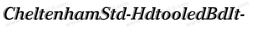 CheltenhamStd-HdtooledBdIt字体转换