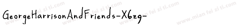 GeorgeHarrisonAndFriends-X6z9字体转换