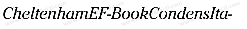 CheltenhamEF-BookCondensIta字体转换