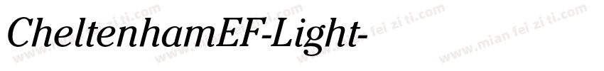 CheltenhamEF-Light字体转换