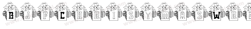 BjfChristmasWreath-942字体转换