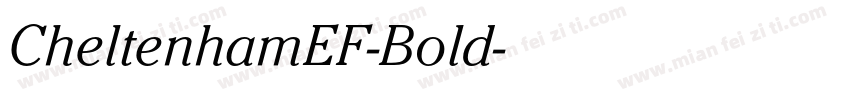 CheltenhamEF-Bold字体转换