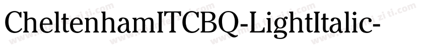 CheltenhamITCBQ-LightItalic字体转换