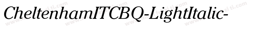 CheltenhamITCBQ-LightItalic字体转换