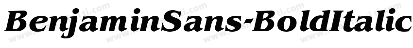 BenjaminSans-BoldItalic字体转换
