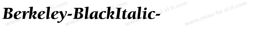 Berkeley-BlackItalic字体转换