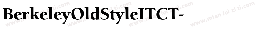BerkeleyOldStyleITCT字体转换