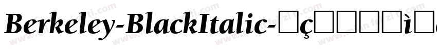 Berkeley-BlackItalic字体转换