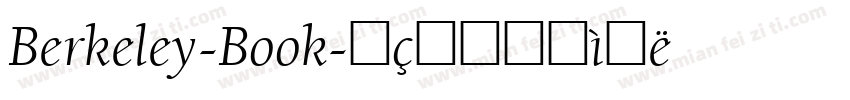 Berkeley-Book字体转换