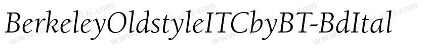 BerkeleyOldstyleITCbyBT-BdItal字体转换