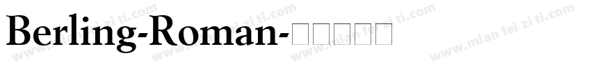 Berling-Roman字体转换