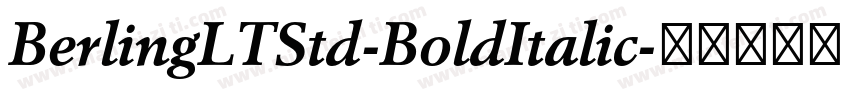 BerlingLTStd-BoldItalic字体转换