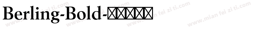 Berling-Bold字体转换