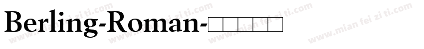 Berling-Roman字体转换