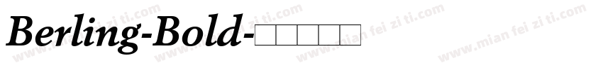 Berling-Bold字体转换