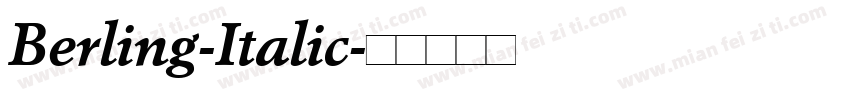 Berling-Italic字体转换