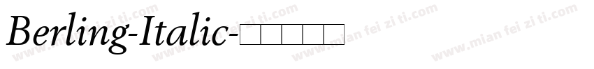 Berling-Italic字体转换