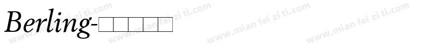Berling字体转换