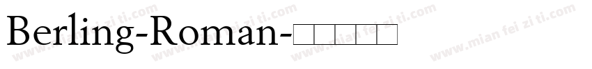 Berling-Roman字体转换