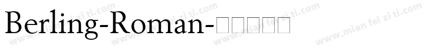 Berling-Roman字体转换