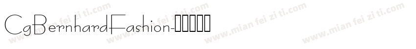 CgBernhardFashion字体转换