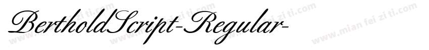 BertholdScript-Regular字体转换