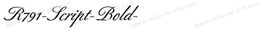 R791-Script-Bold字体转换