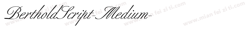 BertholdScript-Medium字体转换