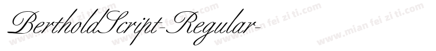 BertholdScript-Regular字体转换