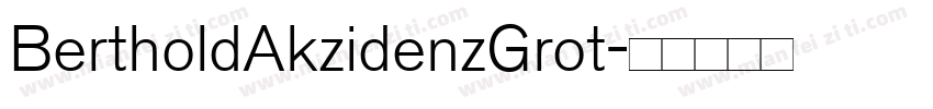 BertholdAkzidenzGrot字体转换