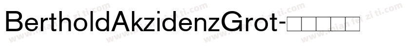 BertholdAkzidenzGrot字体转换