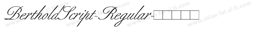 BertholdScript-Regular字体转换