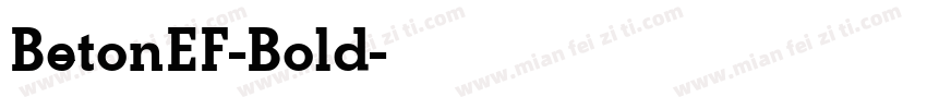 BetonEF-Bold字体转换
