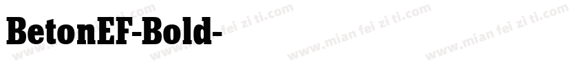 BetonEF-Bold字体转换