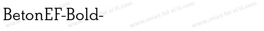 BetonEF-Bold字体转换