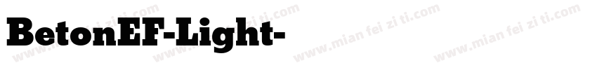 BetonEF-Light字体转换