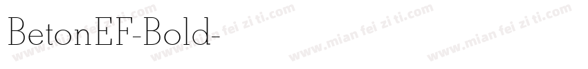BetonEF-Bold字体转换