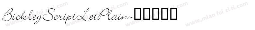 BickleyScriptLetPlain字体转换