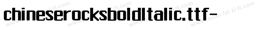 chineserocksboldltalic.ttf字体转换