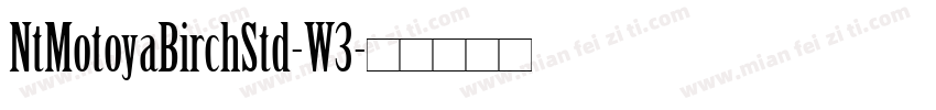 NtMotoyaBirchStd-W3字体转换