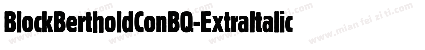 BlockBertholdConBQ-ExtraItalic字体转换