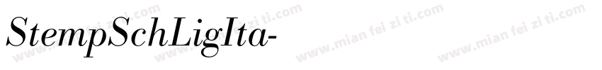 StempSchLigIta字体转换