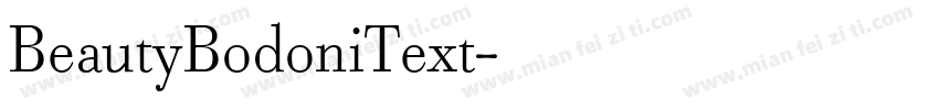 BeautyBodoniText字体转换