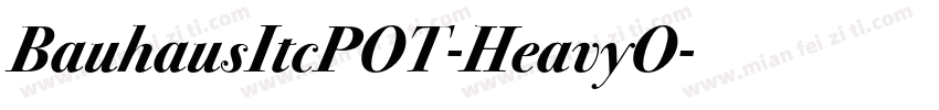 BauhausItcPOT-HeavyO字体转换