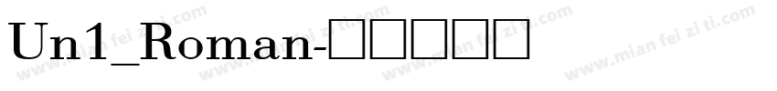Un1_Roman字体转换