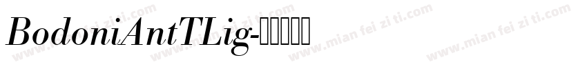 BodoniAntTLig字体转换