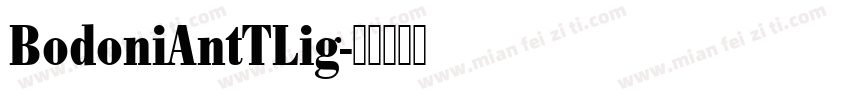 BodoniAntTLig字体转换