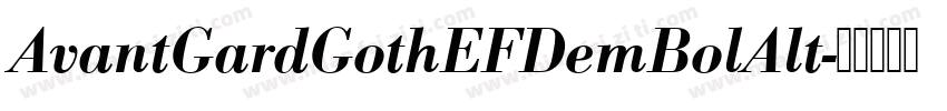 AvantGardGothEFDemBolAlt字体转换