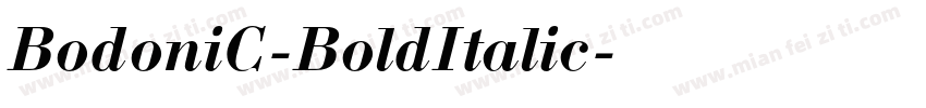 BodoniC-BoldItalic字体转换